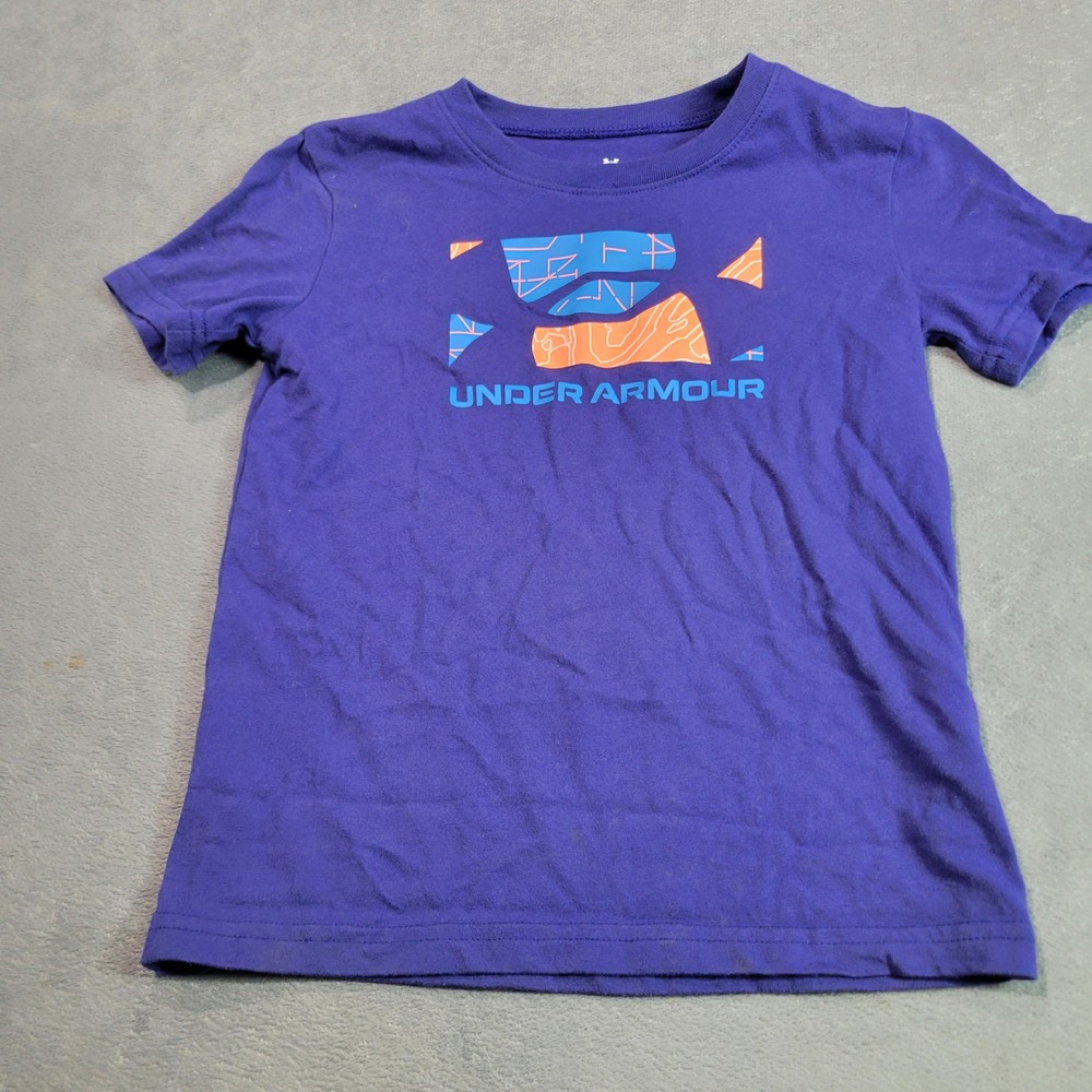 Under Armour T-Shirt Kids 6 Purple Graphic Tee Short Sleeve Active‎ UOSG110E-409